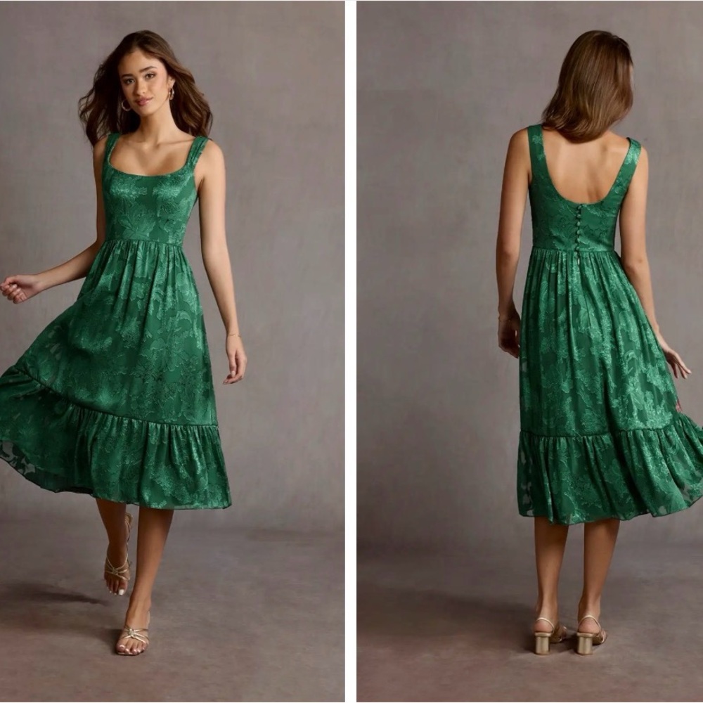 Azazie Atelier Green Midi Dress Kenya